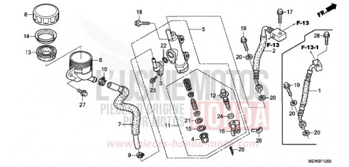 MAITRE-CYLINDRE FREIN AR. NT700VAB de 2011